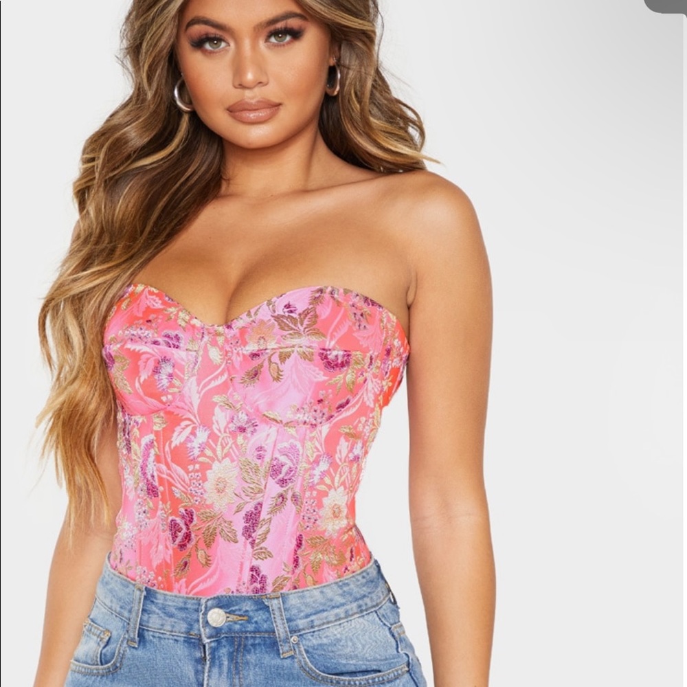 Pink Floral corset